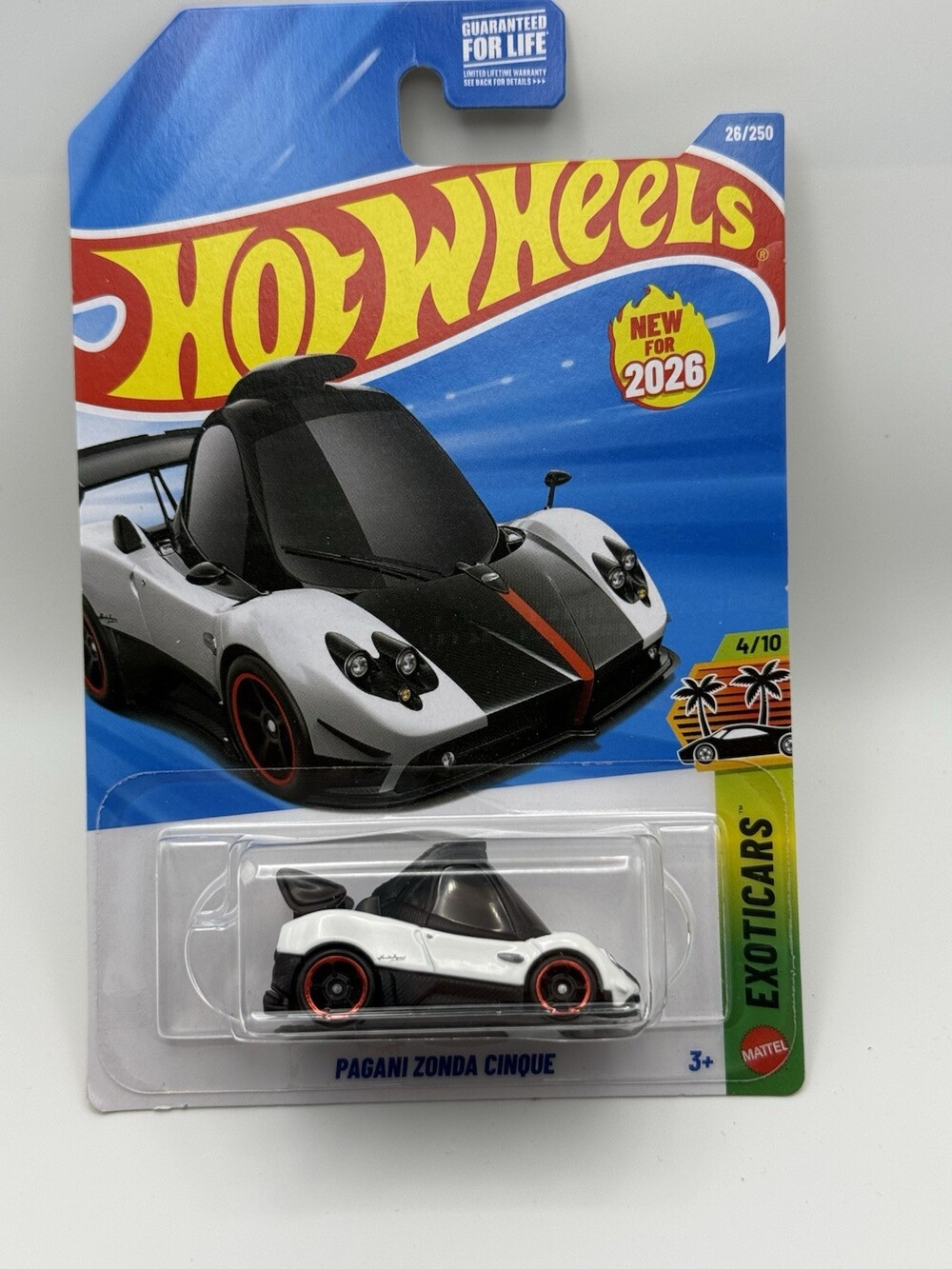 2026 Hot Wheels Pagani Zonda Cinque 26/250 Exoticars 4/10 White New!